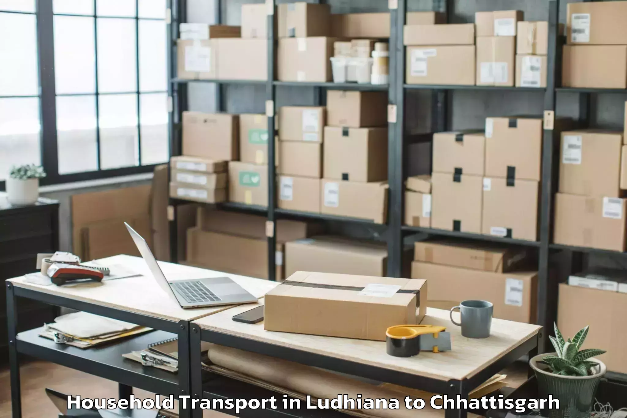 Top Ludhiana to Bindranavagarh Gariyaband Household Transport Available